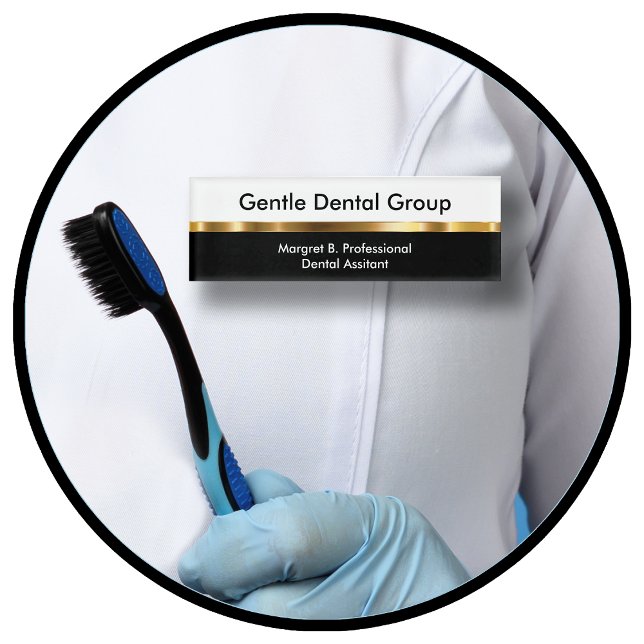 Classy Dentist Office Staff Name Tag (Creator Uploaded)