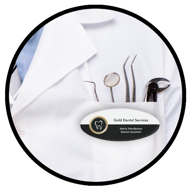 Classy Dentist Office Staff Name Tags (Creator Uploaded)
