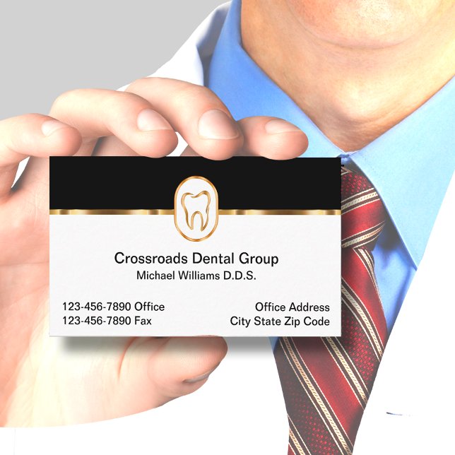 Classy Dentist Office Upscale Business Cards (Creator Uploaded)