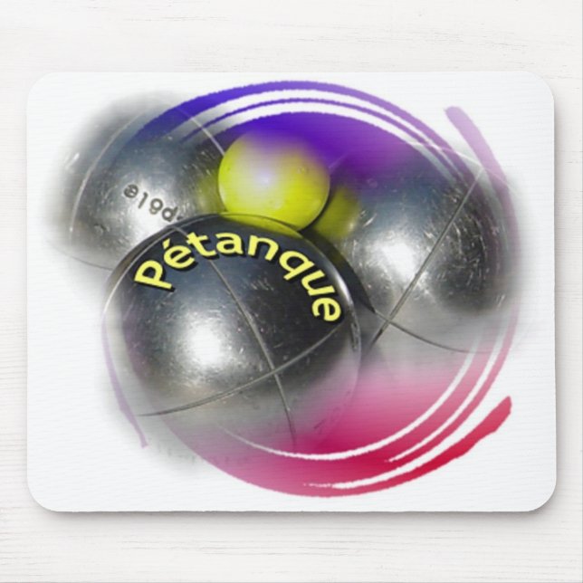 Classy design metallic Petanque balls Mouse Pad (Front)