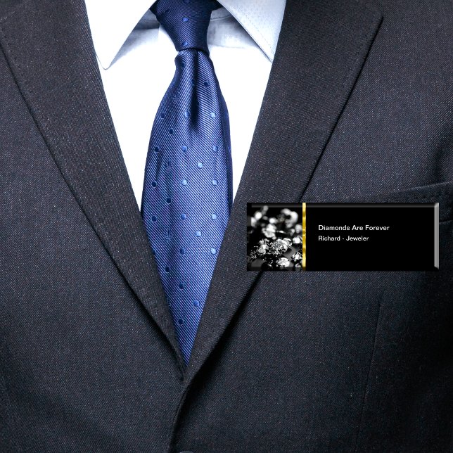 Classy Diamond Jeweller Staff Name Tags (Creator Uploaded)