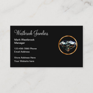 Classy Diamond Jewelry Store Business Card