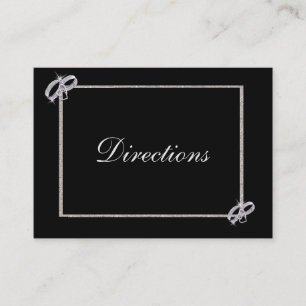 Classy Diamond Silver Wedding Rings Wedding Enclosure Card
