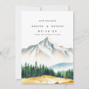 Classy Digital Mountain Save The Date