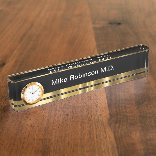 Classy Doctor Office Medical Gift iDea Nameplate (Side)
