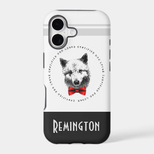 Classy Dog Lover Shiba Inu Bow Tie Add Your Name