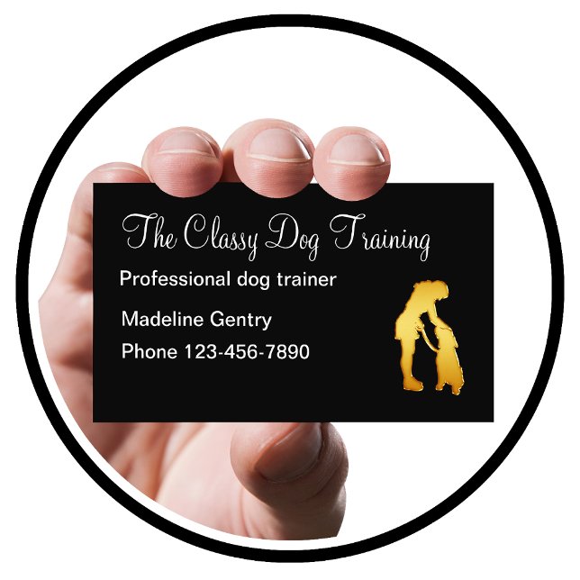 Classy Dog Training Service Business Card (Creator Uploaded)