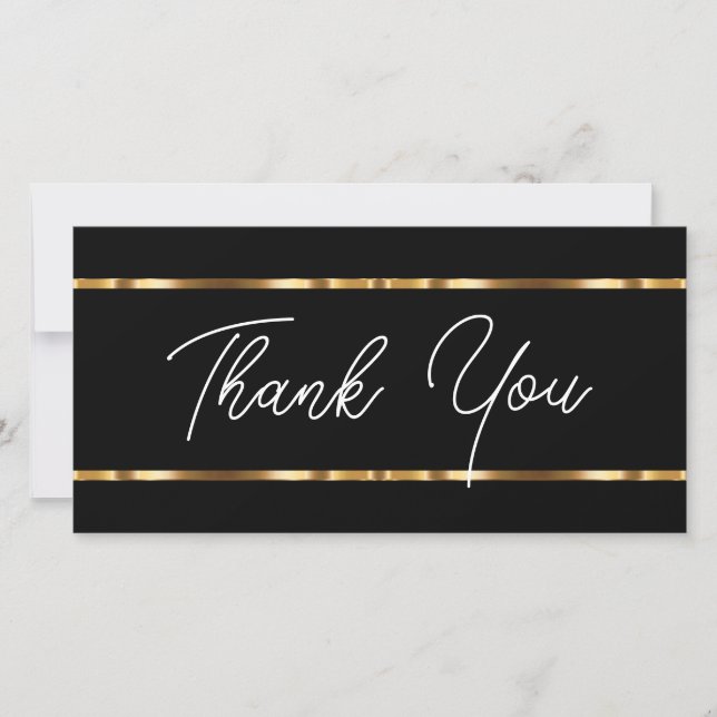 Classy Double Side Flat Business Thank You Cards (Front)