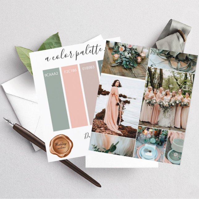 Classy Dusty Rose Greenery Wedding coloPaper Sheet (Creator Uploaded)