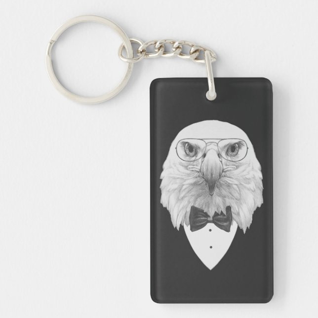 Classy Eagle Portrait Key Ring (Front)