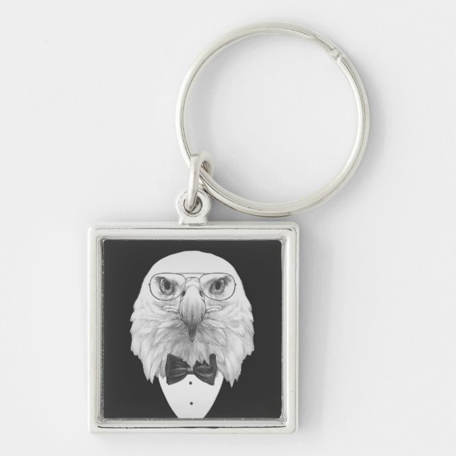 Classy Eagle Portrait Key Ring (Front)