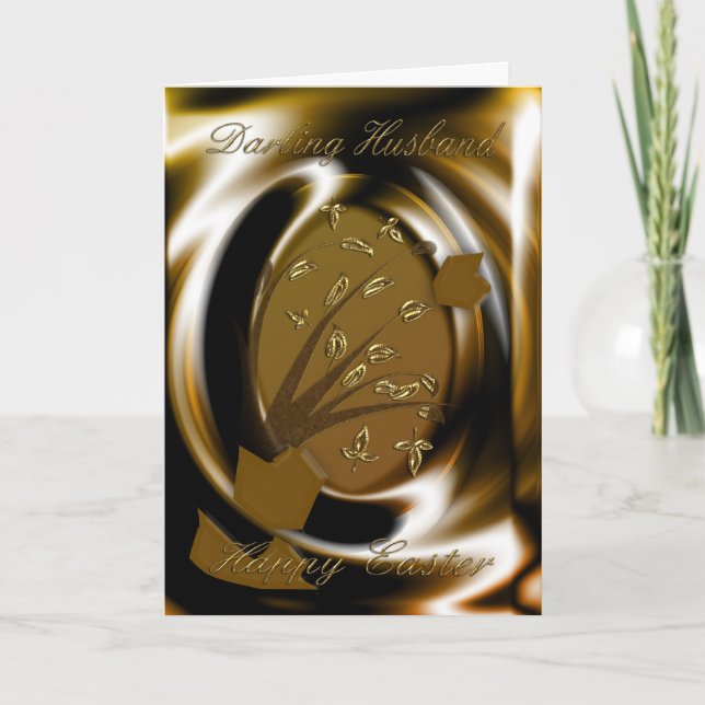 Classy Easter Egg Card for Husband (Front)