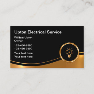 Classy Electrician Electric Service Business Cards
