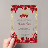 Classy Elegance Floral Gold Arch Quinceanera