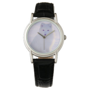 Classy Elegant Arctic Winter Fox Photo Designed Watch