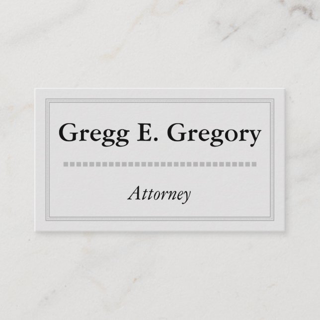 Classy & Elegant Attorney Business Card (Front)