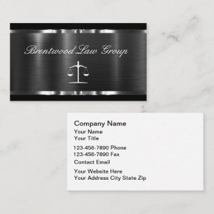 Classy Elegant Attorney Business Cards Design