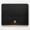 Classy elegant black leather gold monogrammed