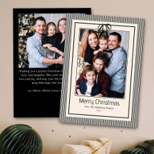 Classy Elegant Black Stripes Christmas 2 Photo