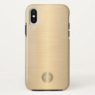Classy elegant business professional gold monogram iPhone x case