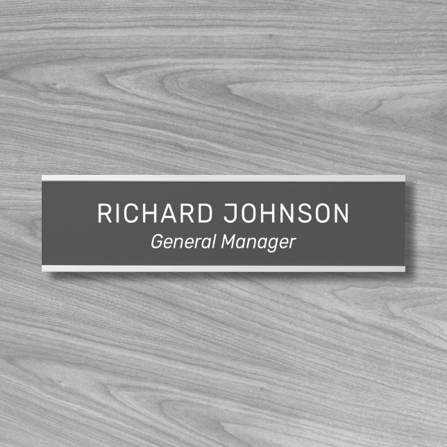 Classy Elegant Custom Name Title Employee Office Door Sign (Creator Uploaded)