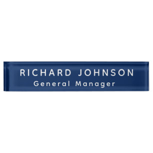 Classy Elegant Custom Name Title Employee Office  Nameplate