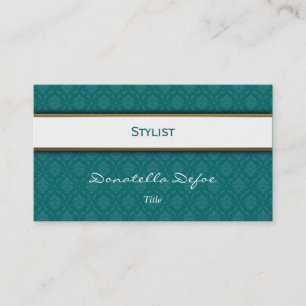 Classy Elegant Damask Professional Business Card