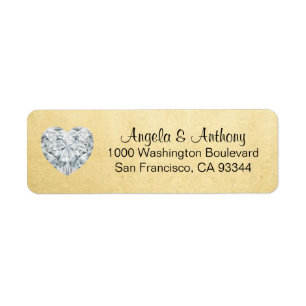 Classy Elegant Gold Foil Wedding Return Address Label