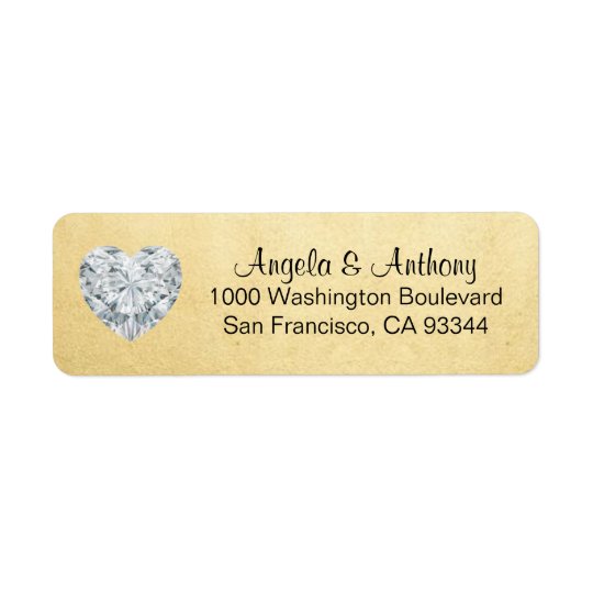 Classy Elegant Gold Foil Wedding Return Address Return Address Label