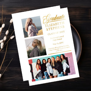 Classy Elegant Graduate Graduation 3 Photo 