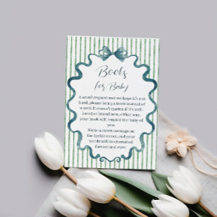 Classy Elegant Little Tini One Books for Baby Enclosure Card