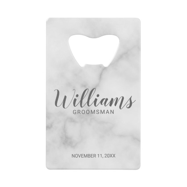 Classy Elegant Marble Personalised Groomsmen (Front)