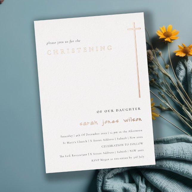 Classy Elegant Minimal Typography Christening (Creator Uploaded)