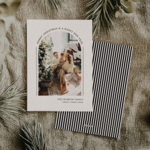 Classy Elegant Modern Family Photo Holiday Card