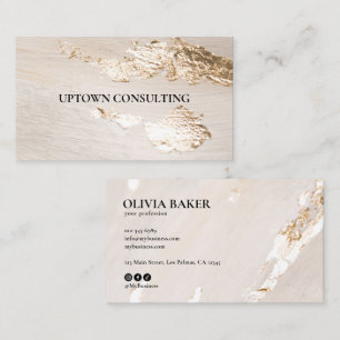 Classy Elegant Modern Faux Gold Foil Business Card