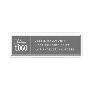 Classy Elegant Modern Grey Return Address Return Address Label