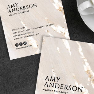 Classy Elegant Modern Luxury Gold Foil Square Business Card