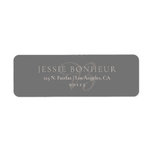 Classy Elegant Neutrals & Grey Return Address Label