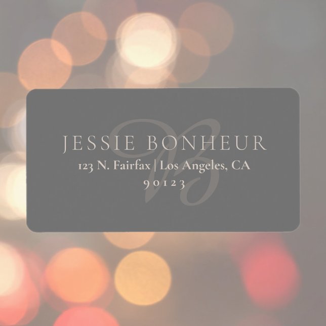 Classy Elegant Neutrals & Grey Return Address Label (Creator Uploaded)