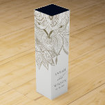 Classy Elegant Ornate Paisley Ivory Gold Wedding Wine Box<br><div class="desc">If you need any further customisation please feel free to message me on yellowfebstudio@gmail.com.</div>