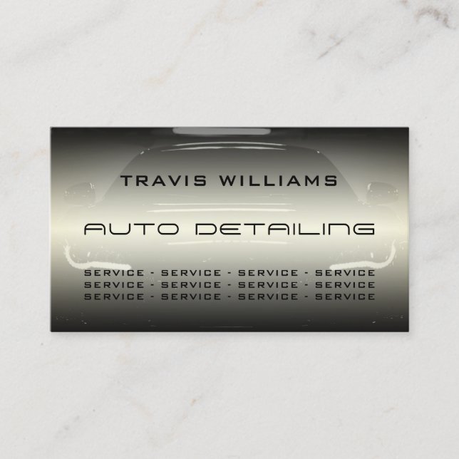 Classy elegant shiny automotive  business card (Front)
