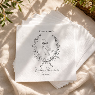  Classy Elegant silly goose baby shower  Napkin