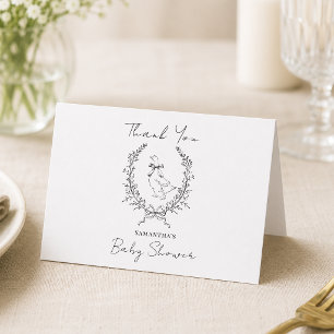 Classy Elegant silly goose baby shower Thank You Card