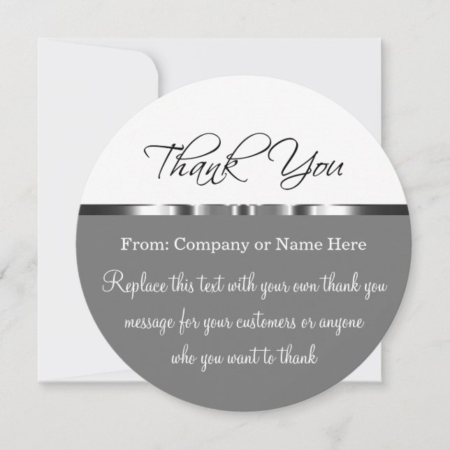 Classy Elegant Thank You Cards With Envelopes (Front)