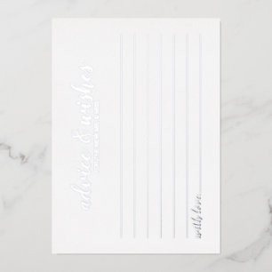 Classy Elegant Wedding Advice and Wishes Silver