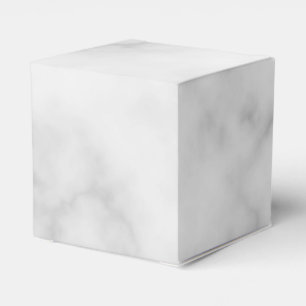 Classy Elegant White Marble Pattern Favour Box
