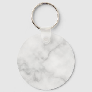 Classy Elegant White Marble Pattern Key Ring