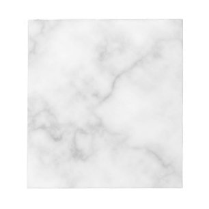 Classy Elegant White Marble Pattern Notepad
