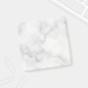 Classy Elegant White Marble Pattern Post-it Notes