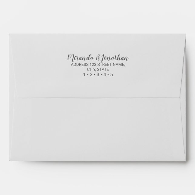 Classy Elegant White Marble Wedding Envelopes (Back (Top Flap))